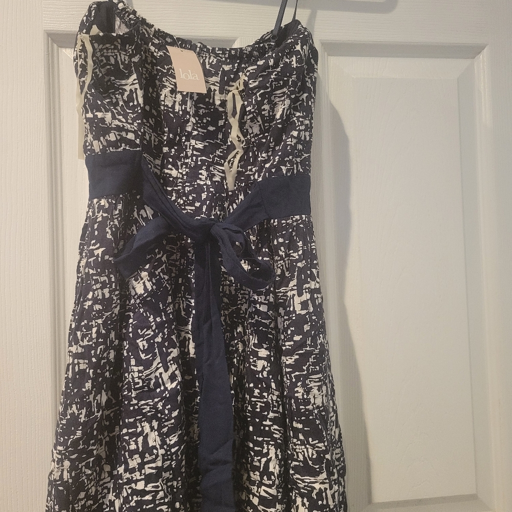 Max Studio Navy and White Dress